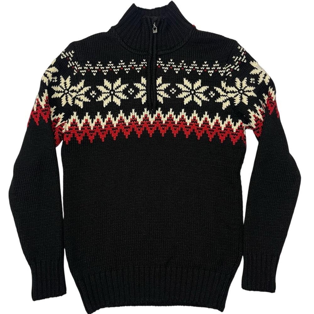 Dale of Norway Myking Nordic Merino Wool Black Chunky Knit Men’s Sweater L NEW - Picture 16 of 16